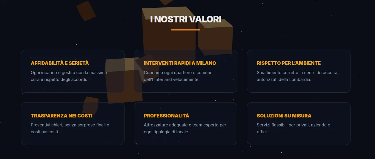 ilredeglisgomberi.it, sezione interna del sito
